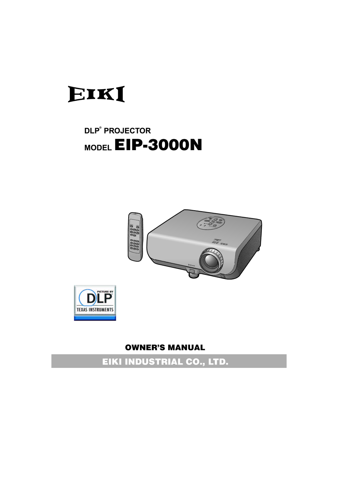 Eiki EIP-3000N owner manual 