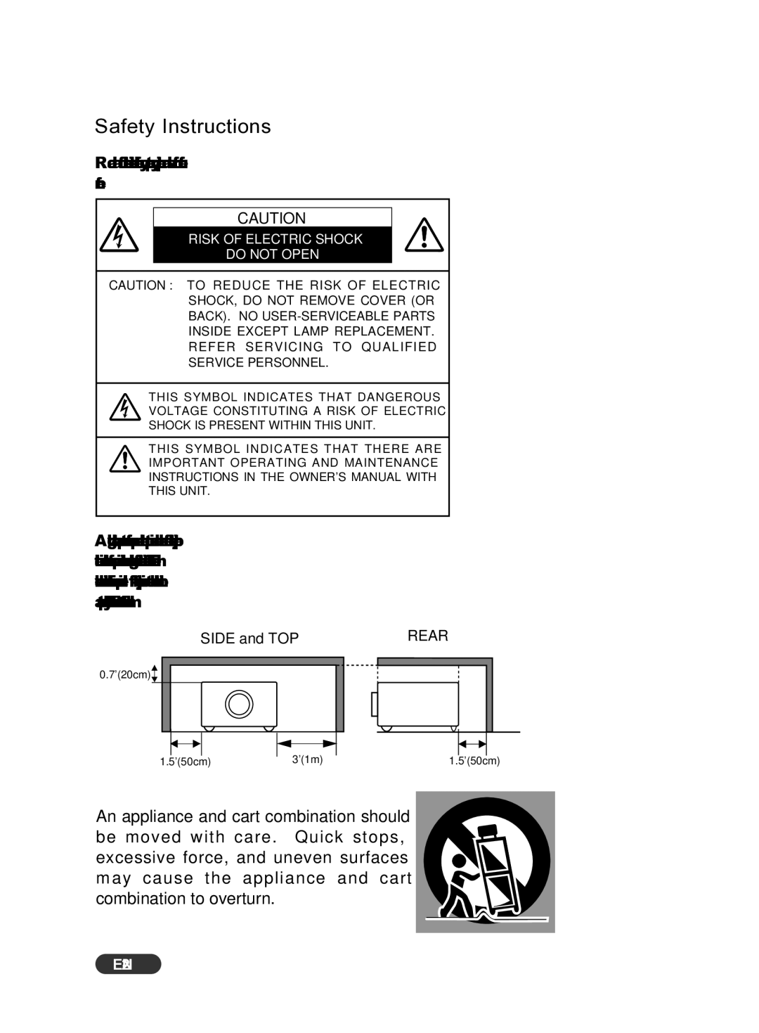 Eiki EIP-S200 owner manual Safety Instructions, EN-2 