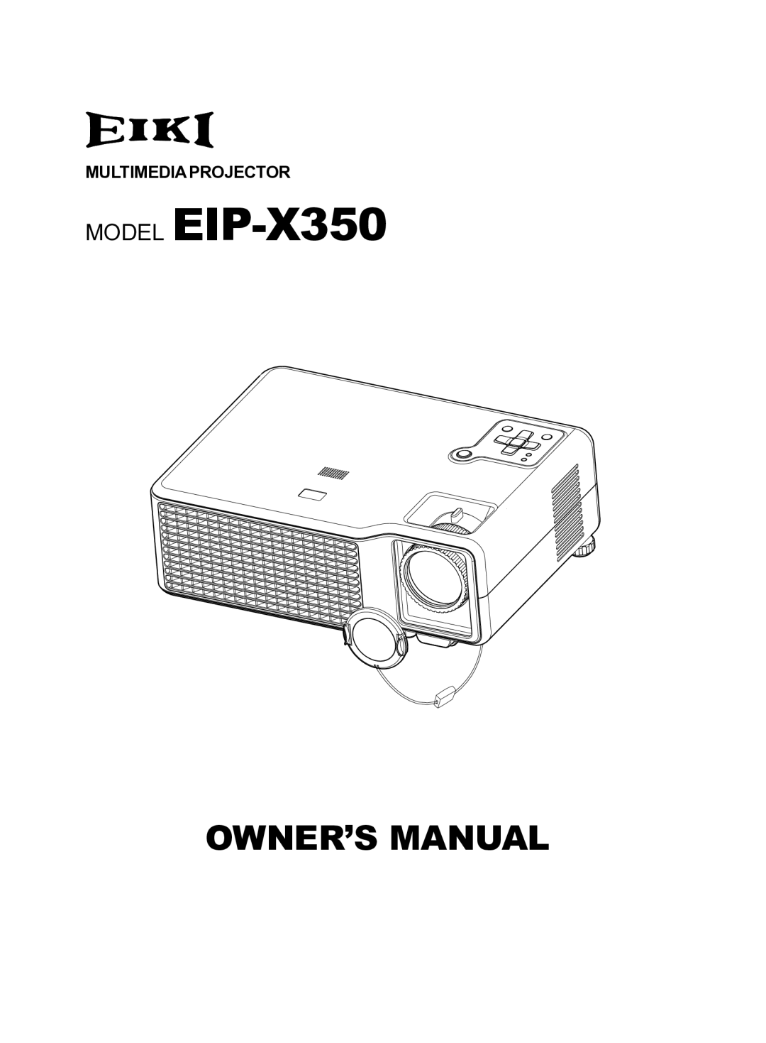 Eiki owner manual Model EIP-X350 