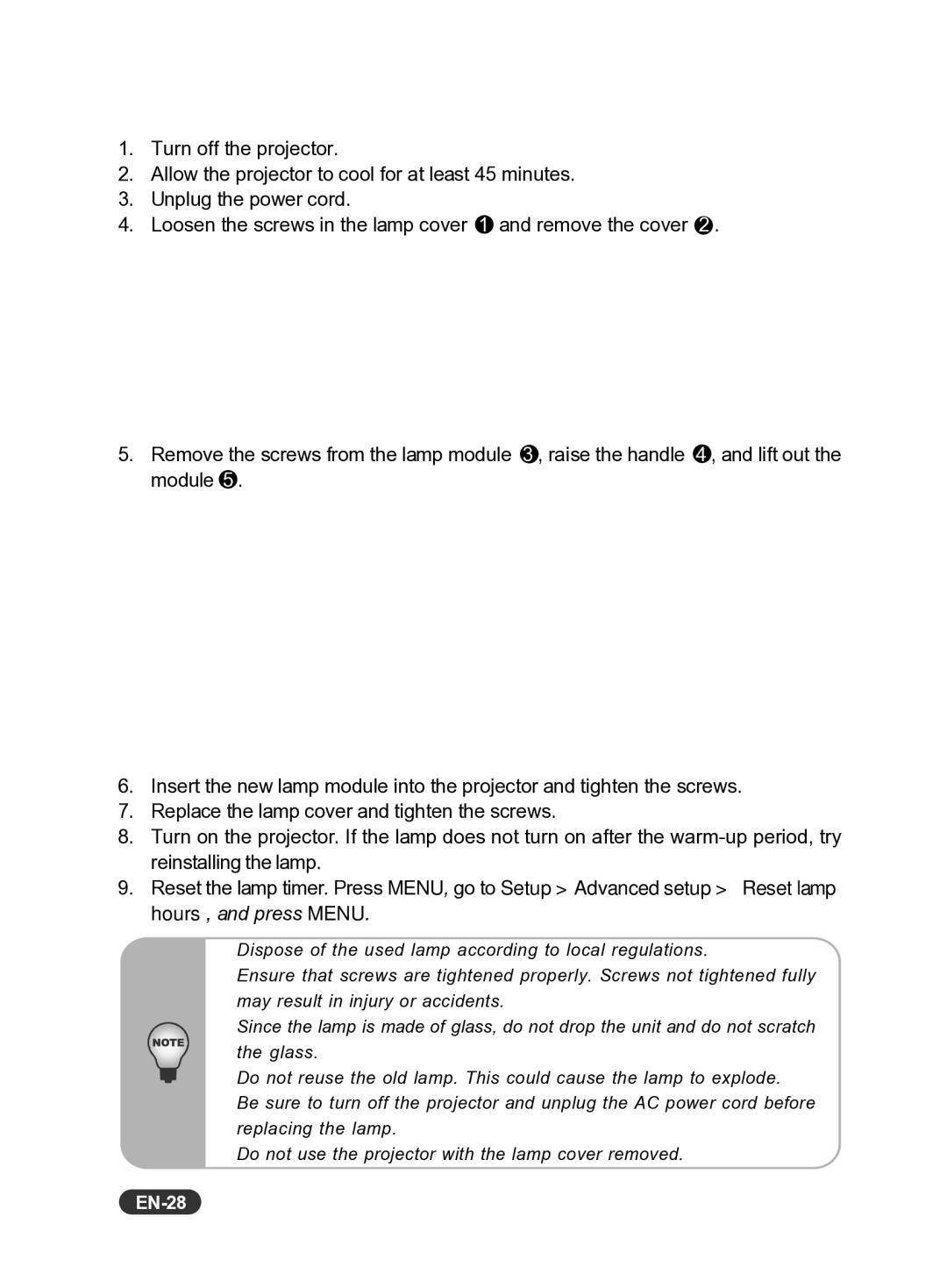 Eiki EIP-X350 owner manual EN-28 