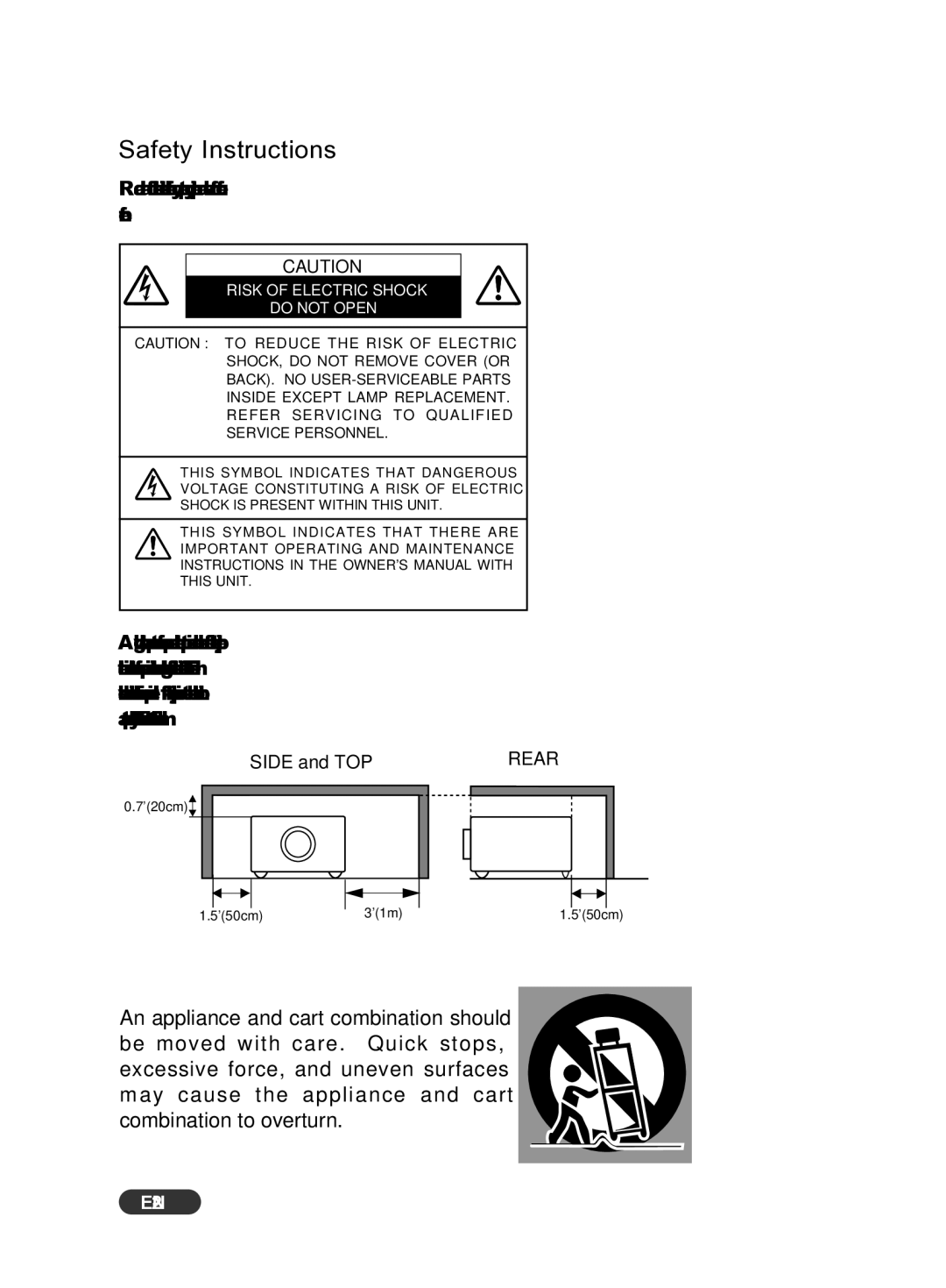 Eiki EIP-X350 owner manual Safety Instructions, EN-2 