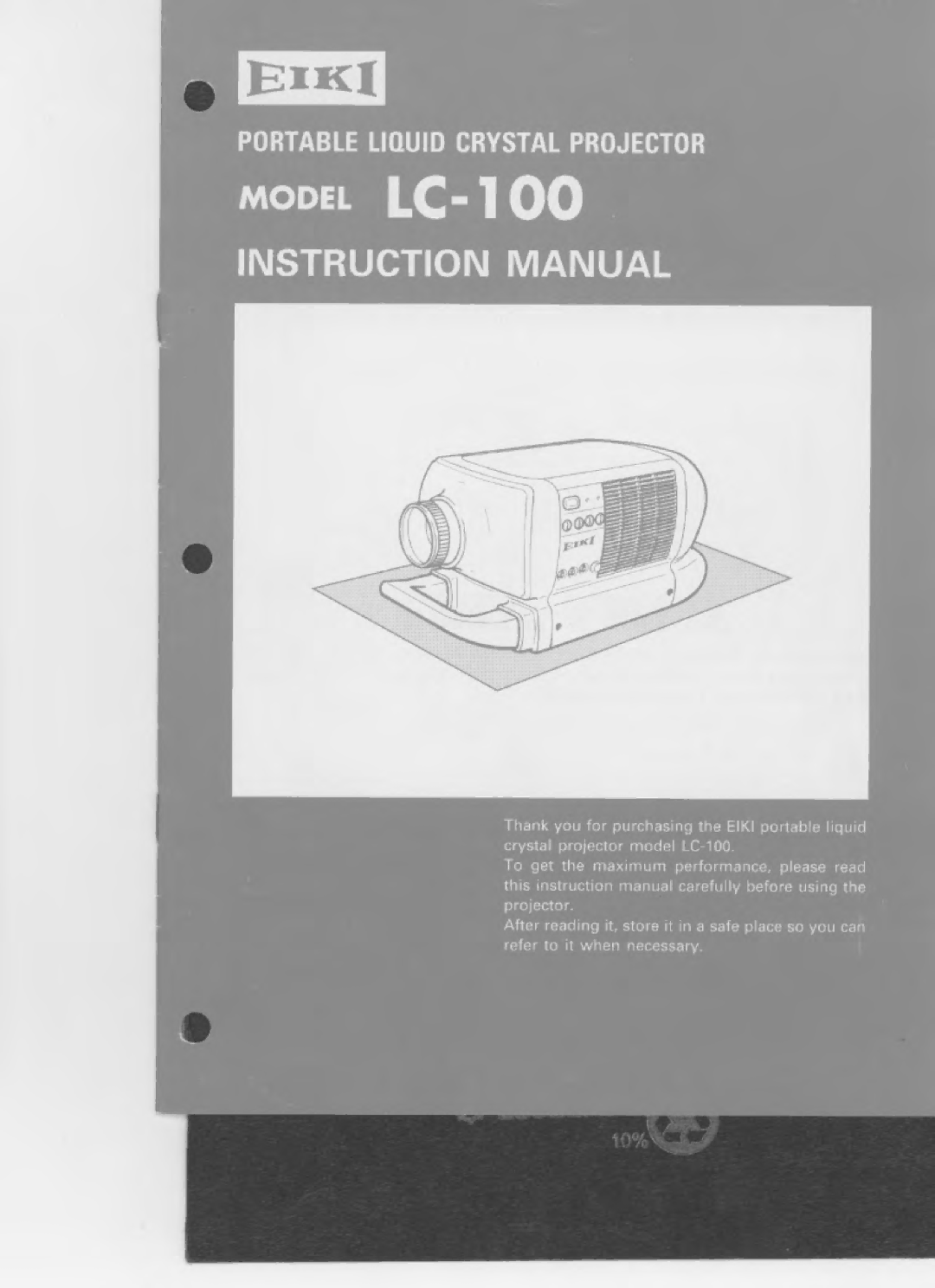 Eiki LC-100 manual 