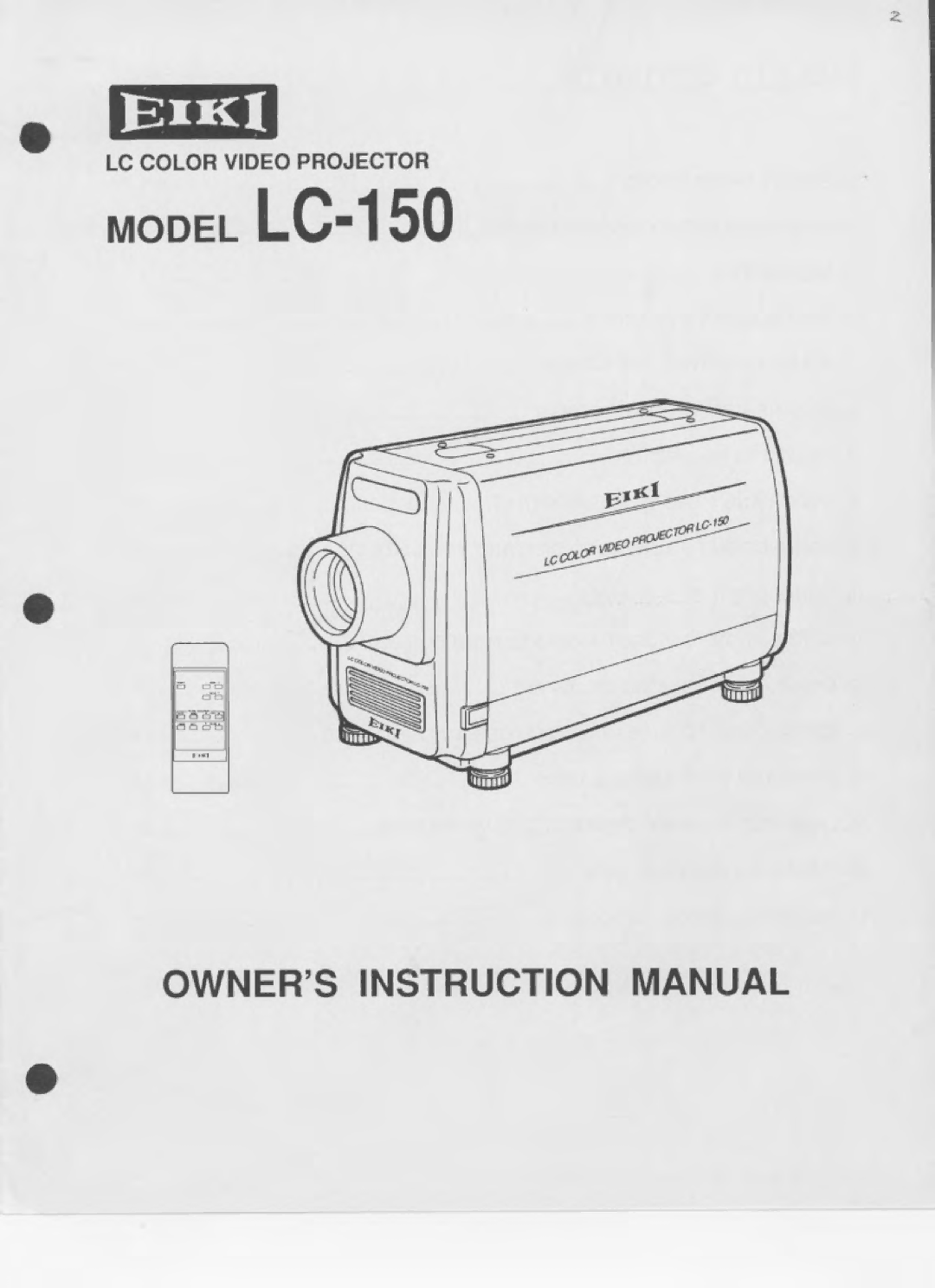 Eiki LC-150 manual 