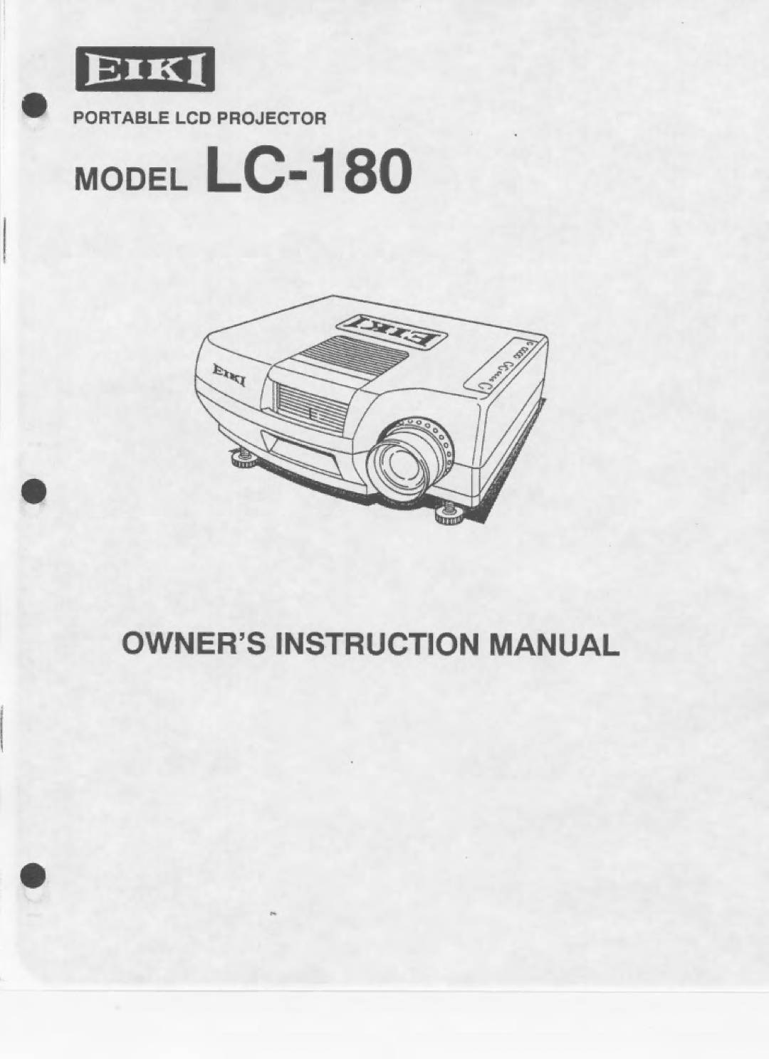 Eiki LC-180 manual 