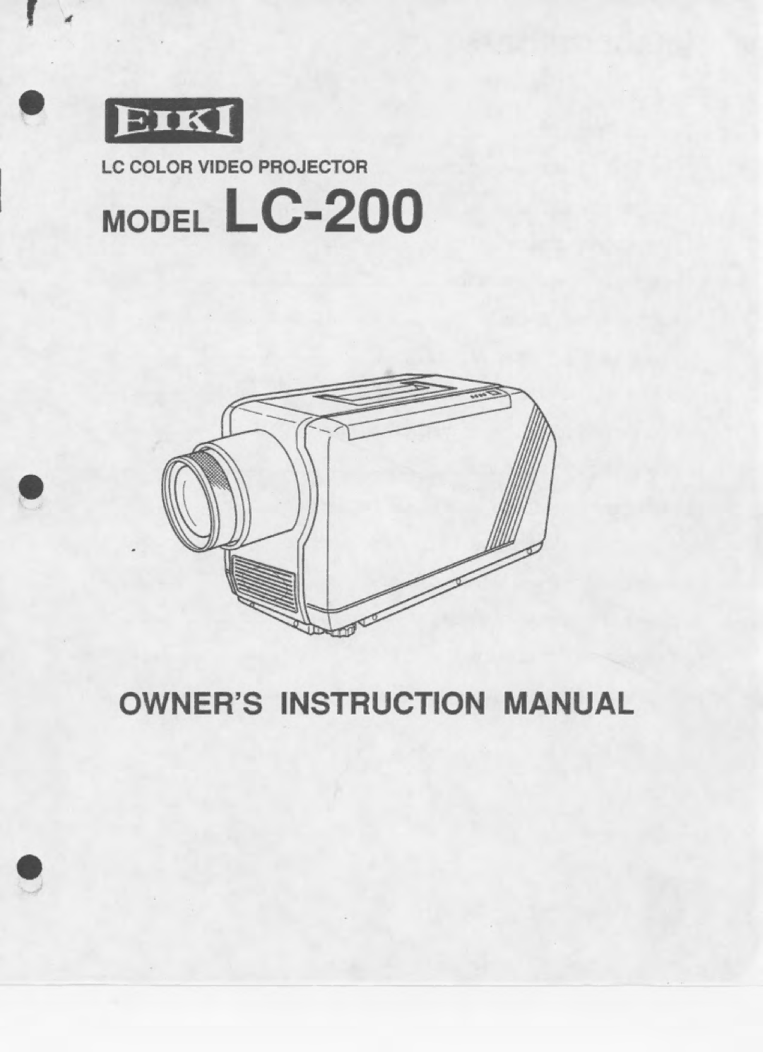 Eiki LC-200 manual 