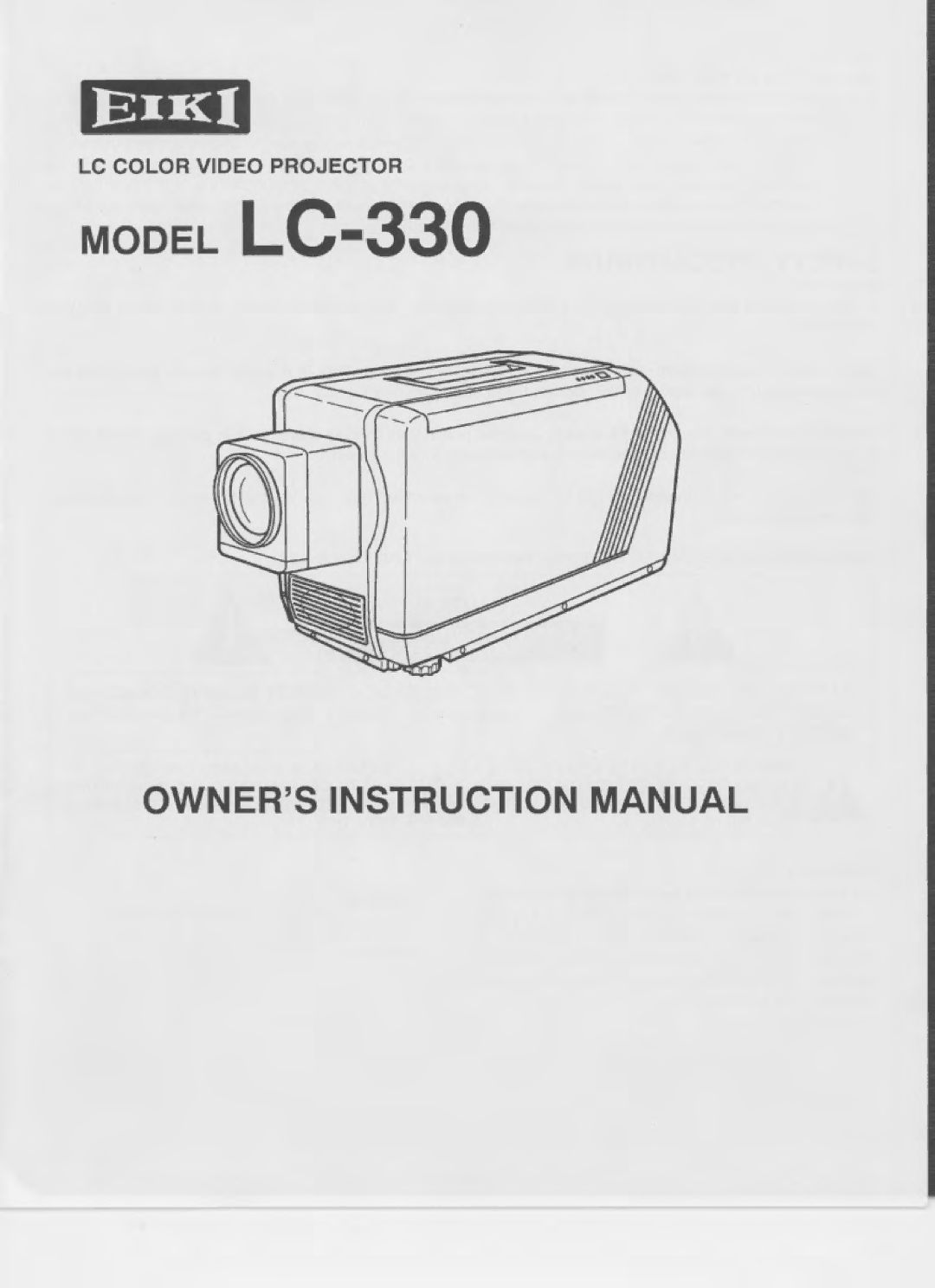 Eiki LC-330 manual 