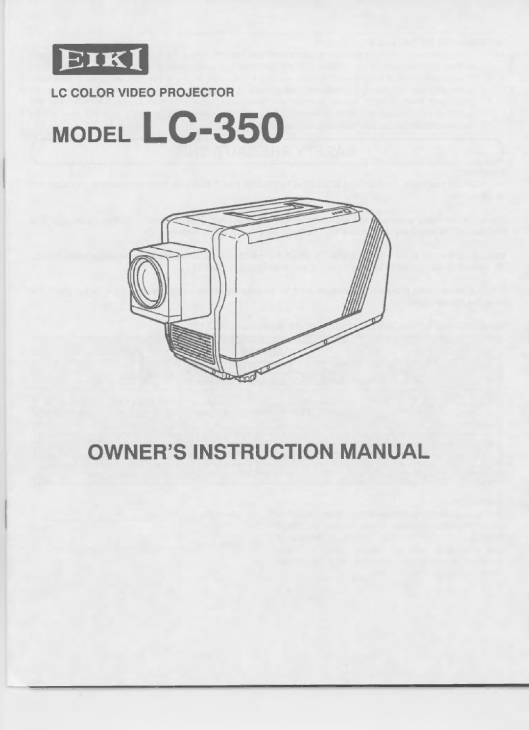 Eiki LC-350 manual 