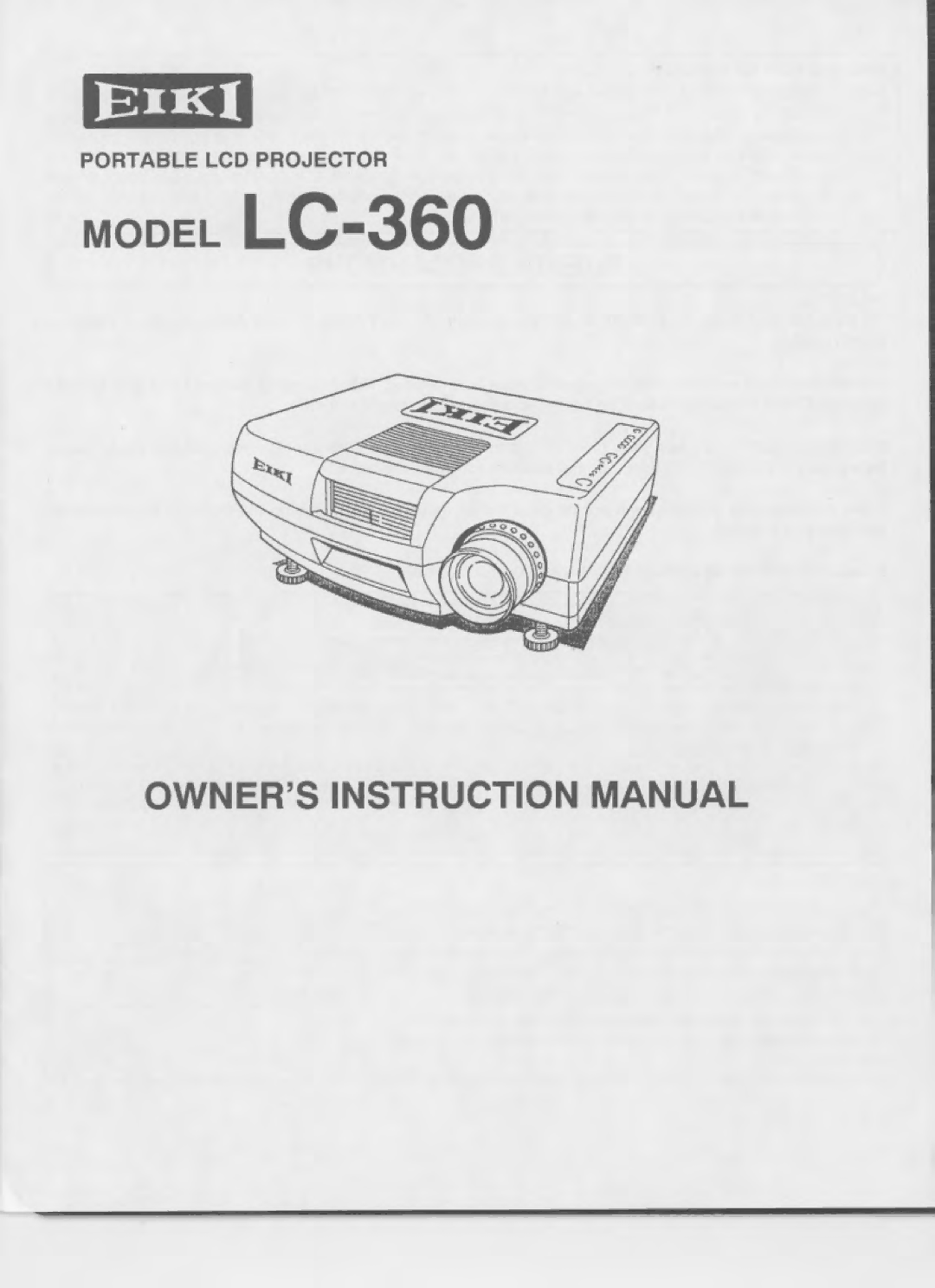 Eiki LC-360 manual 