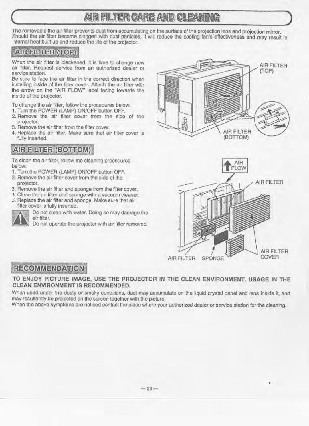 Eiki LC-6200U, LC-6210U manual 