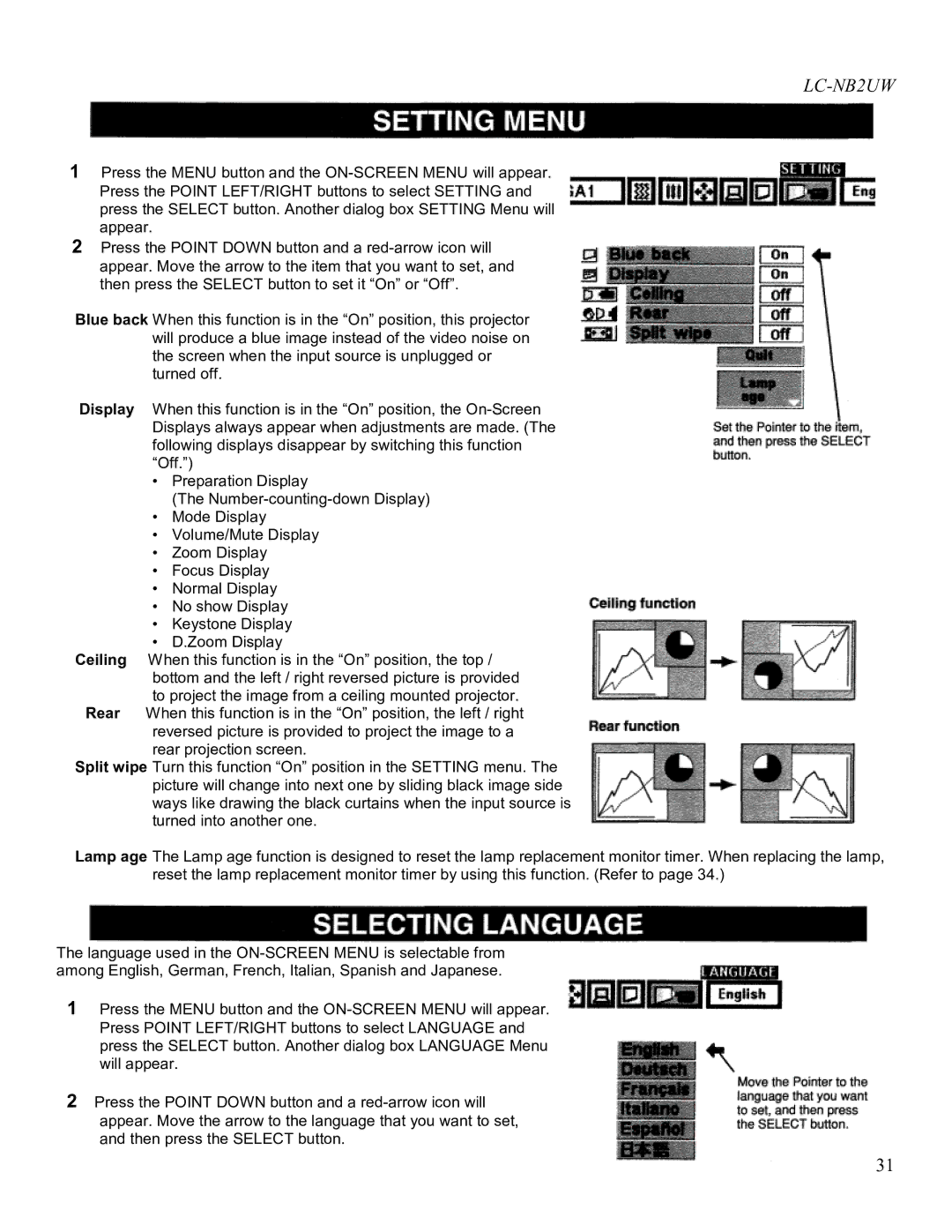 Eiki LC-NB2UW owner manual 