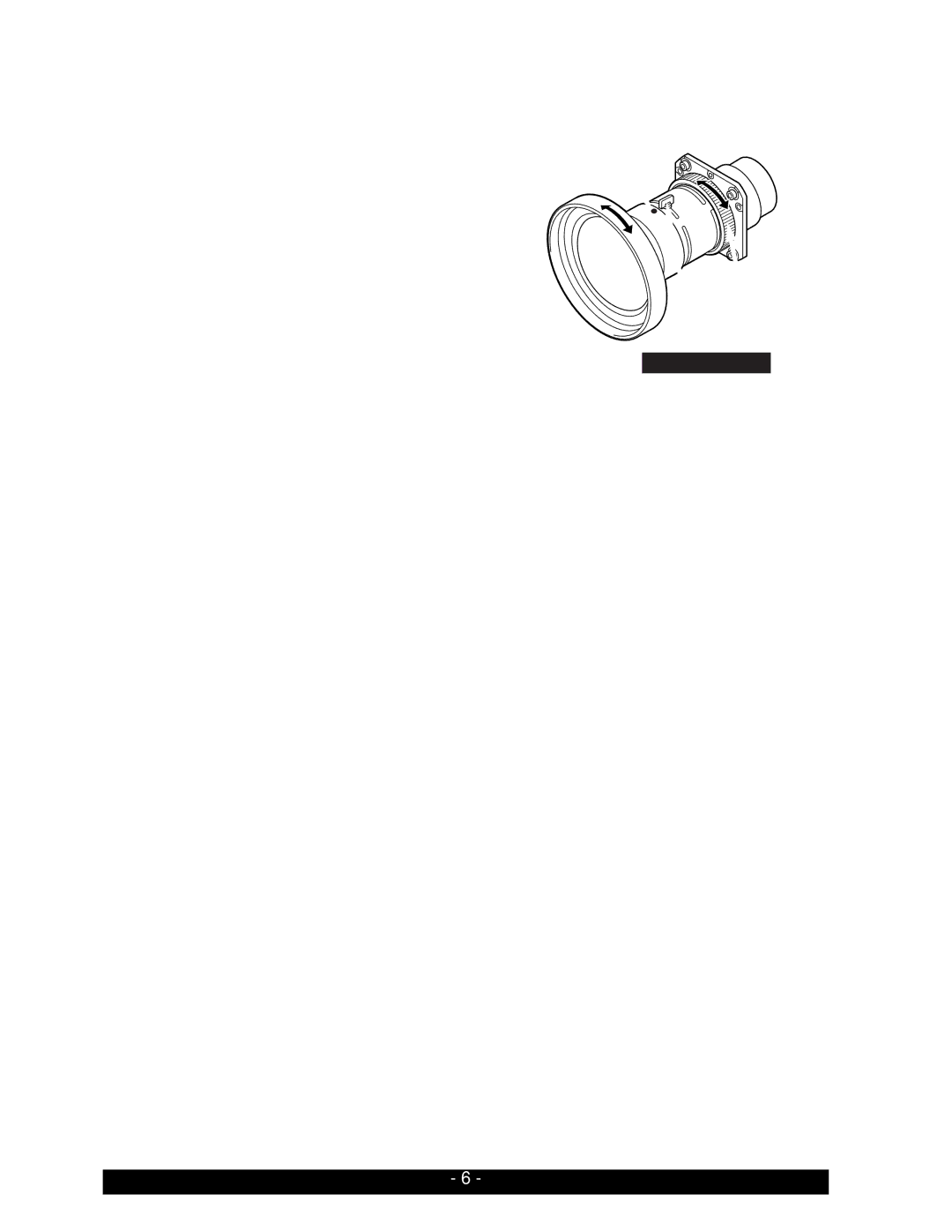 Eiki LC-W4 instruction manual Focus Adjustment For Model LNS-W03 and LNS-W07 