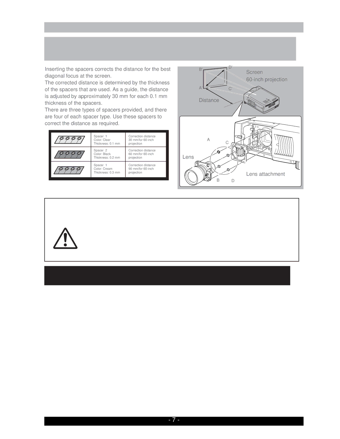 Eiki LC-W4 instruction manual Correcting the focus 