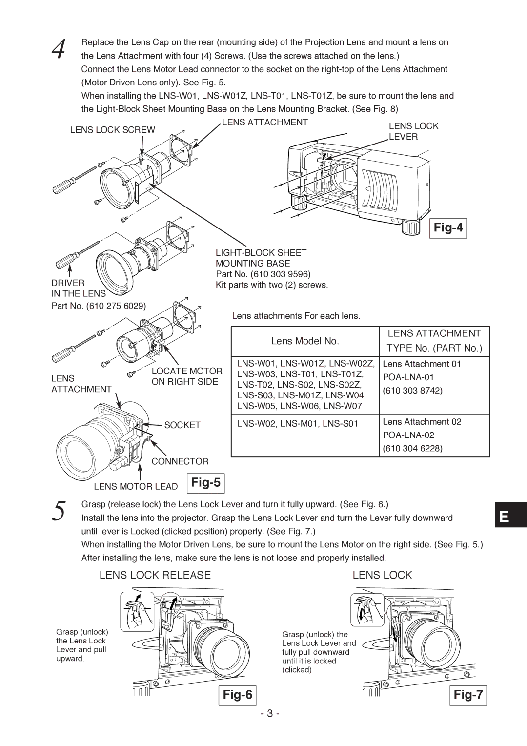 Eiki LC-W4 instruction manual Fig-4 