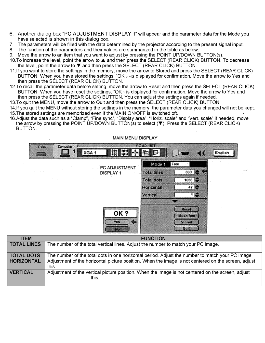 Eiki LC-X2UL instruction manual Function 