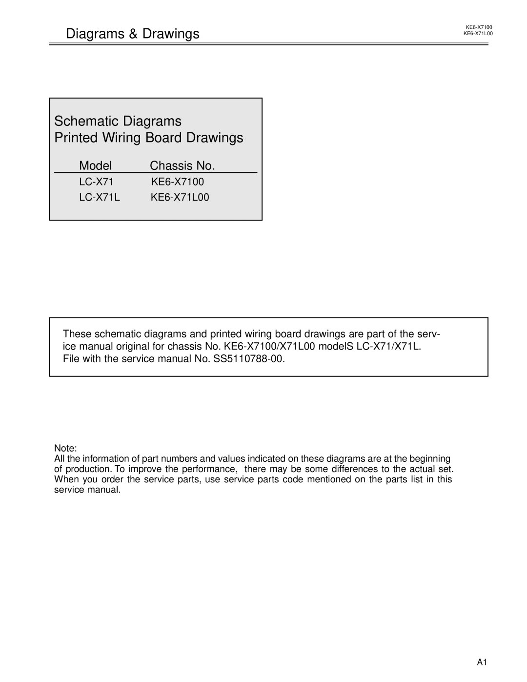 Eiki LC-X71 LC-X71L service manual Diagrams & Drawings, Schematic Diagrams Printed Wiring Board Drawings 