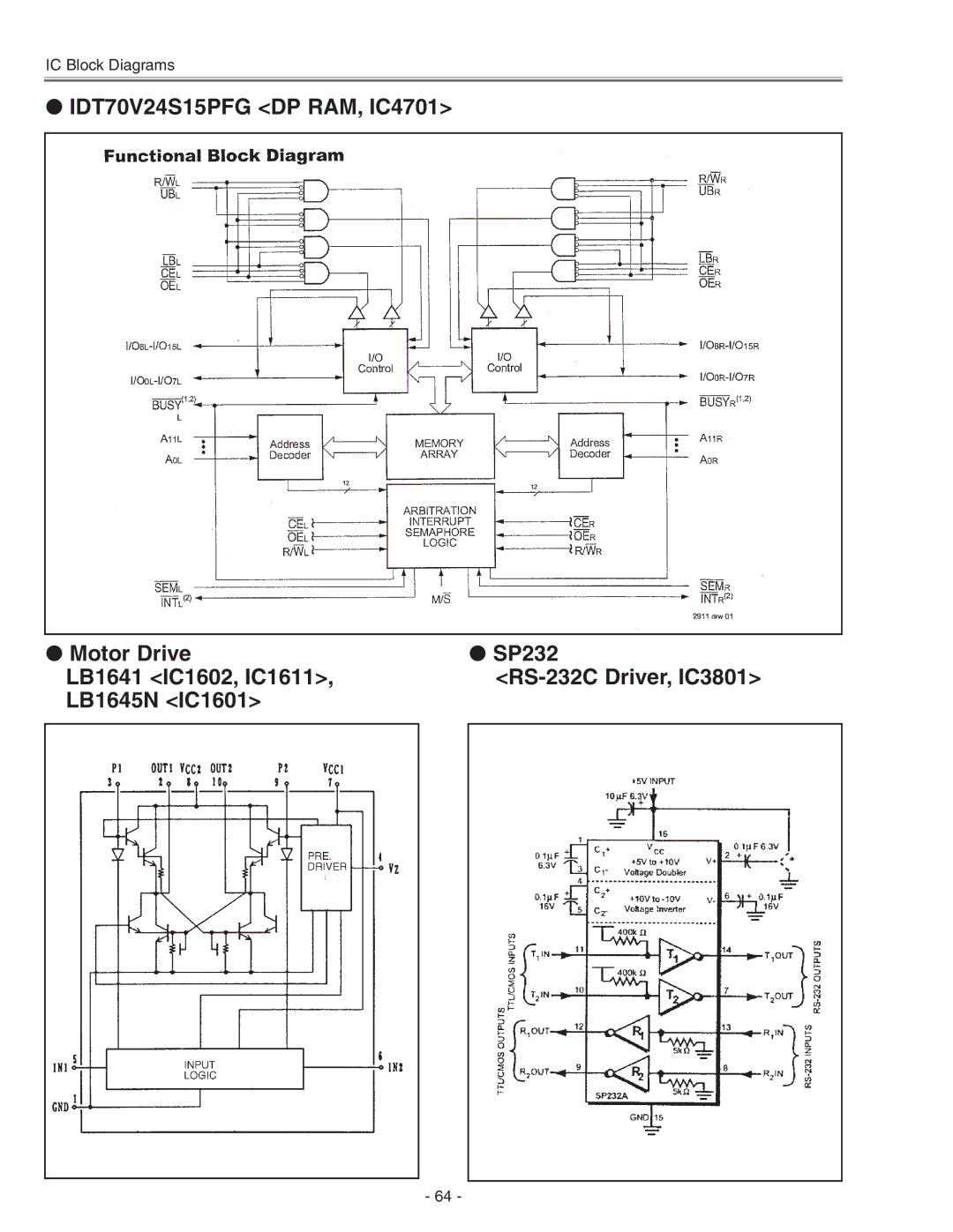 Eiki LC-X71 LC-X71L service manual IC Block Diagrams 