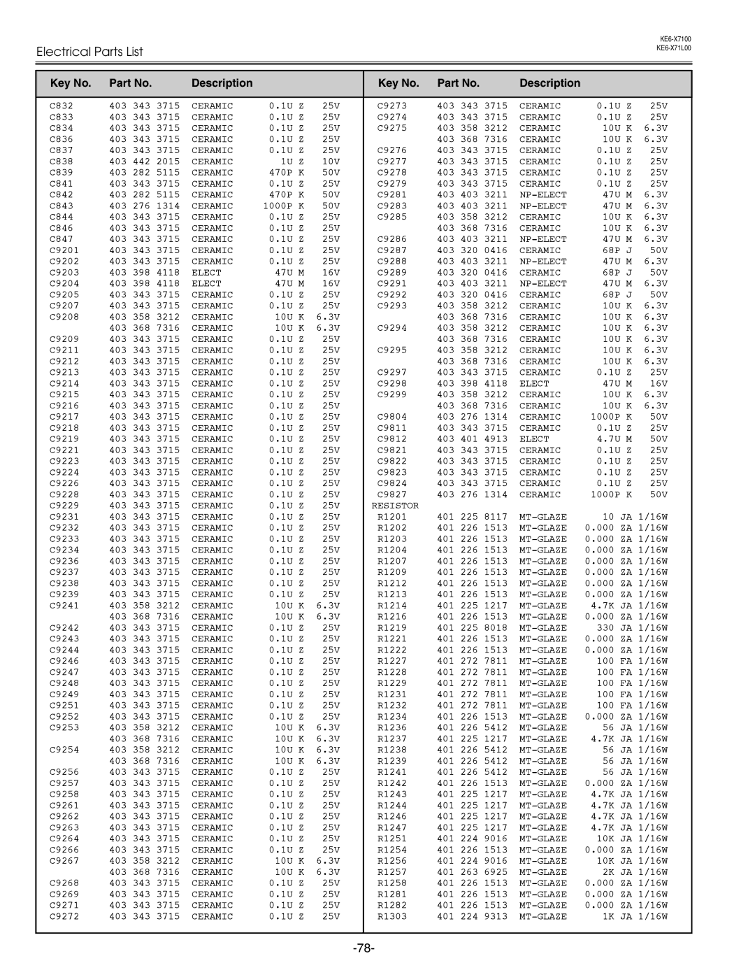 Eiki LC-X71 LC-X71L service manual Np-Elect 