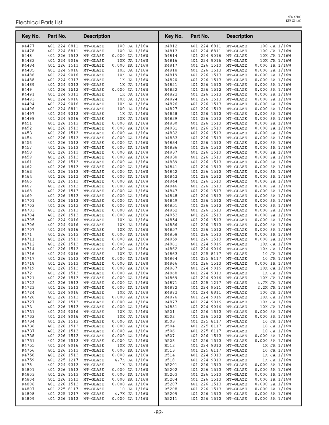 Eiki LC-X71 LC-X71L service manual R4477 