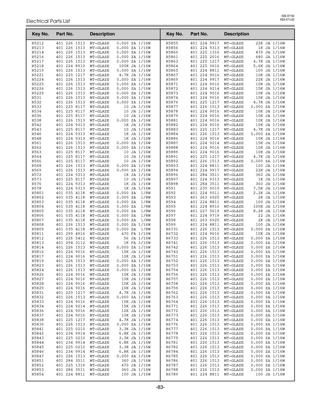 Eiki LC-X71 LC-X71L service manual R5212 