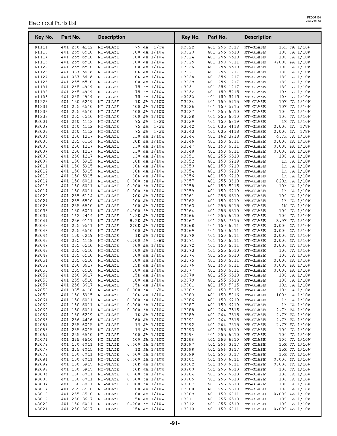 Eiki LC-X71 LC-X71L service manual R1111 