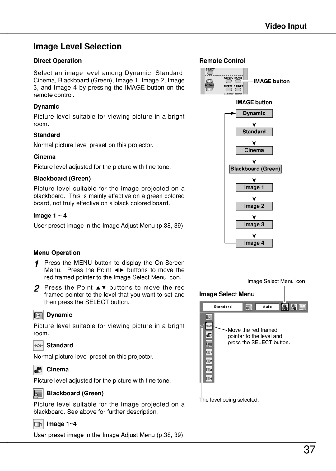 Eiki LC-XB21A owner manual Cinema, Image 1~4 