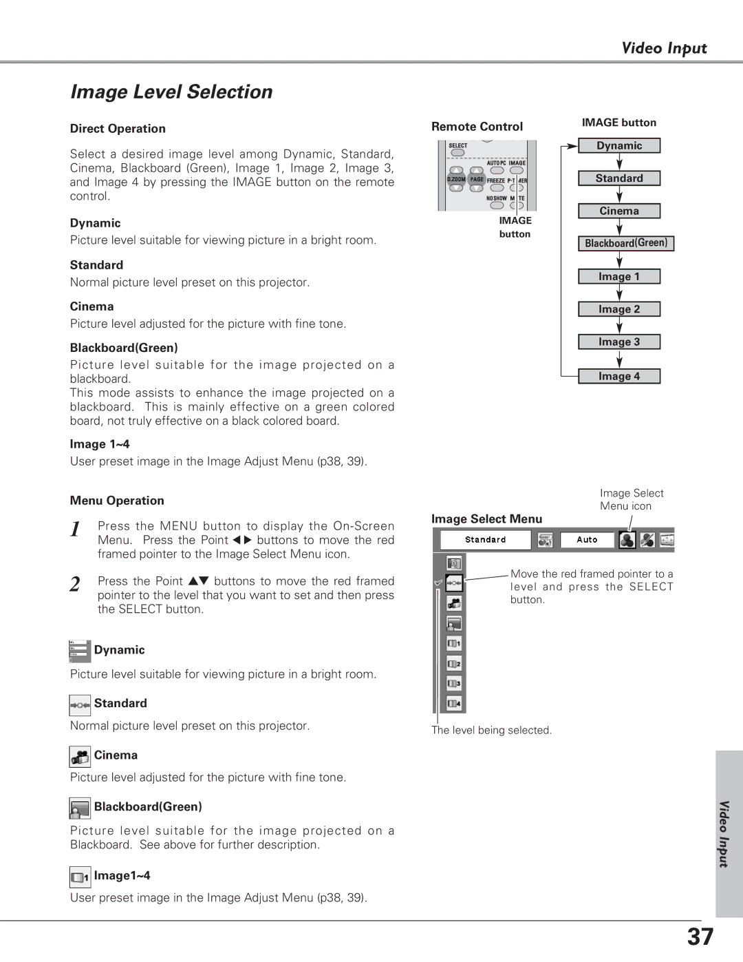 Eiki LC-XB23 owner manual Cinema, Image1~4 