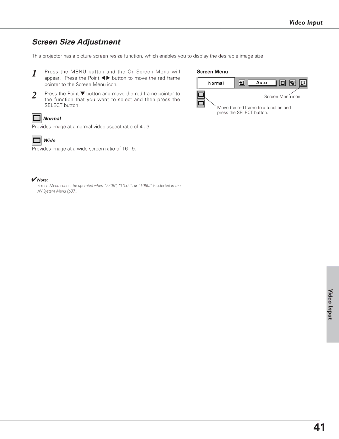 Eiki LC-XB21, LC-XB26 owner manual Provides image at a normal video aspect ratio of 4 