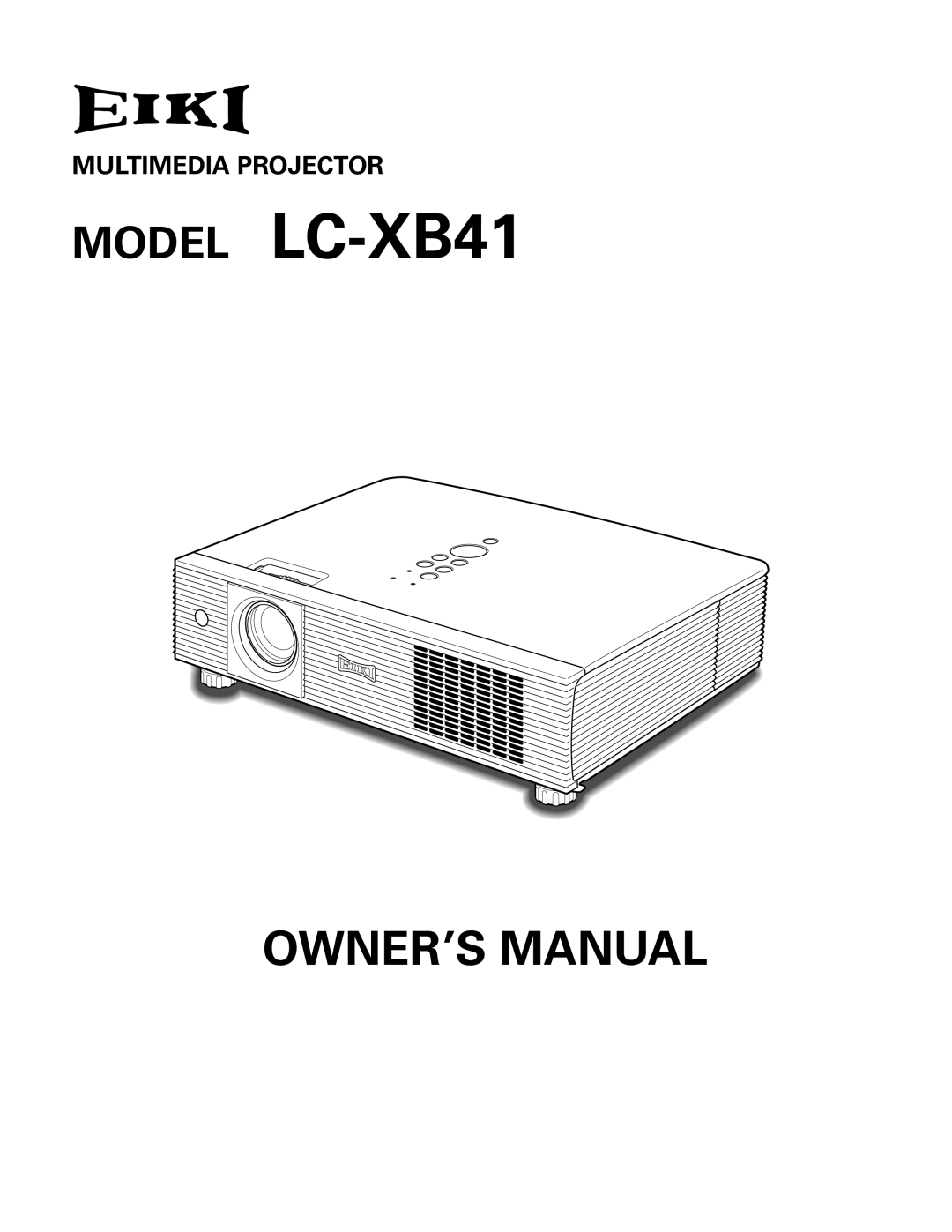 Eiki owner manual Model LC-XB41 