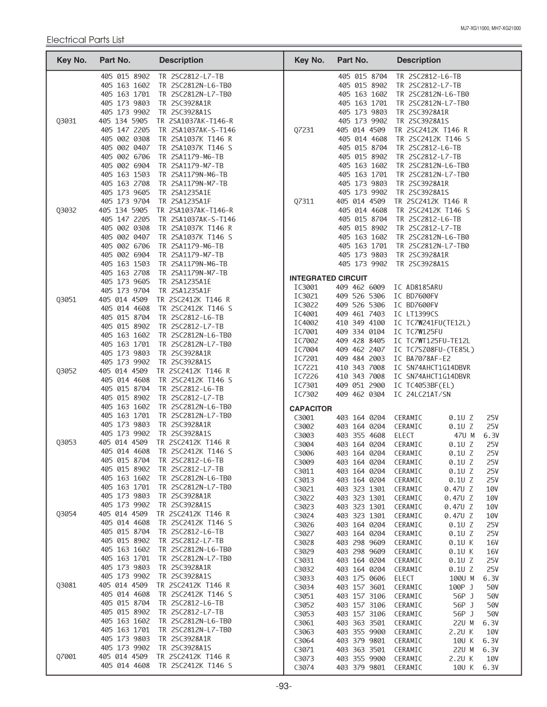 Eiki LC-XG210 service manual IC AD8185ARU 