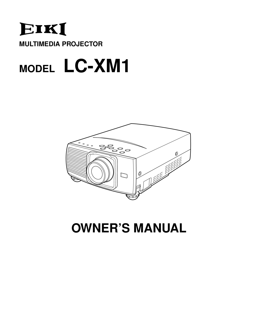 Eiki owner manual Model LC-XM1 