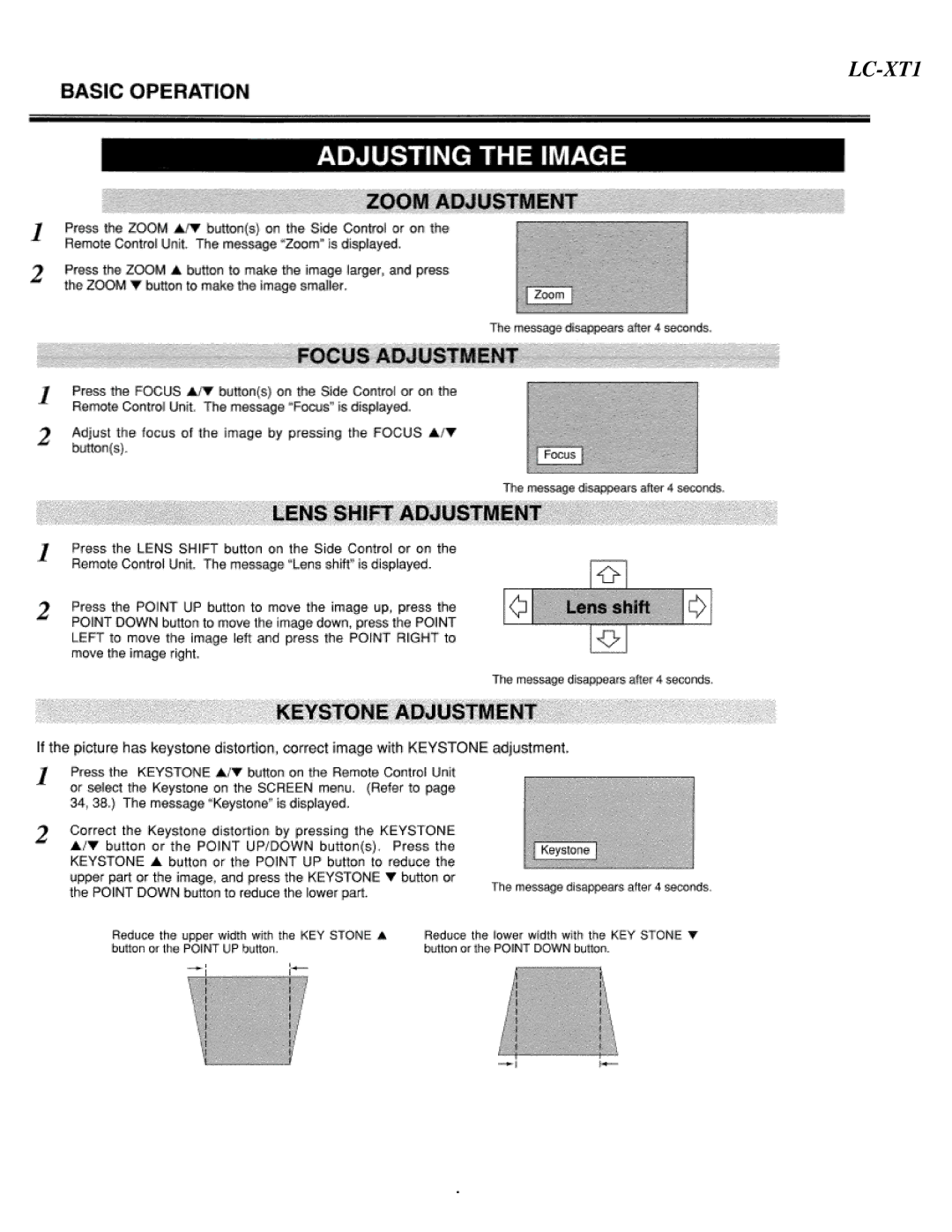 Eiki LC-XT1 instruction manual 