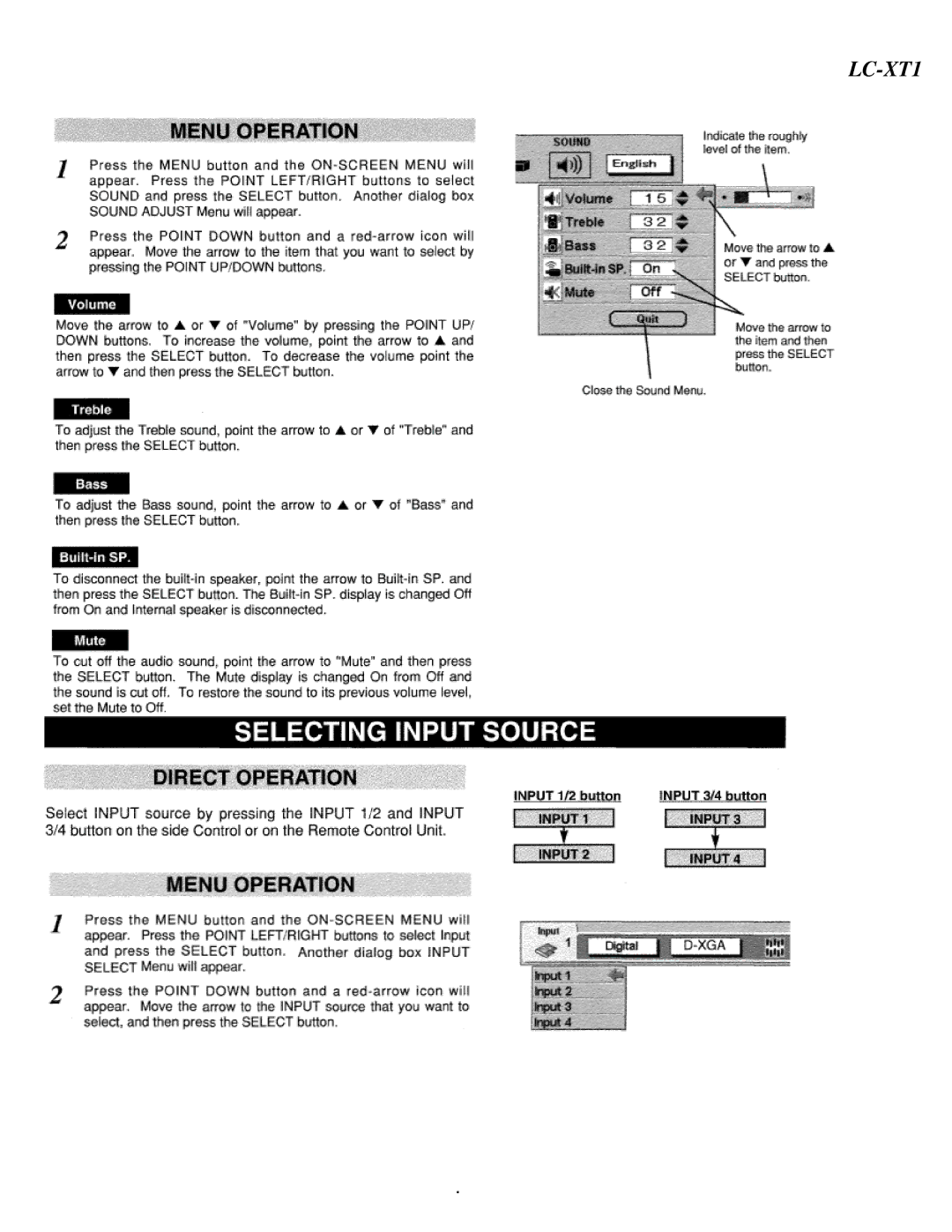 Eiki LC-XT1 instruction manual 