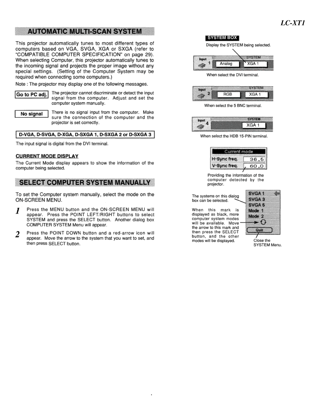 Eiki LC-XT1 instruction manual 