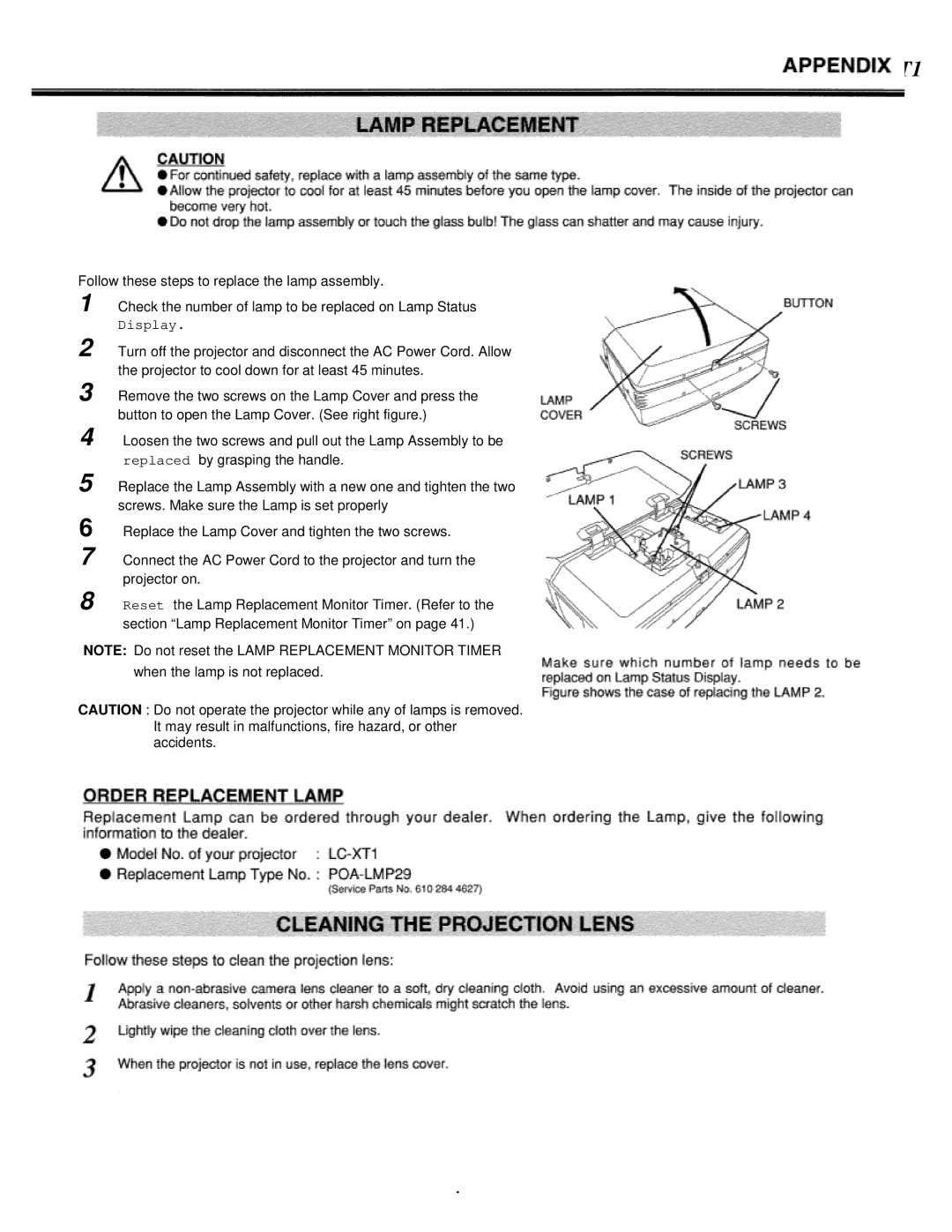 Eiki LC-XT1 instruction manual Display 