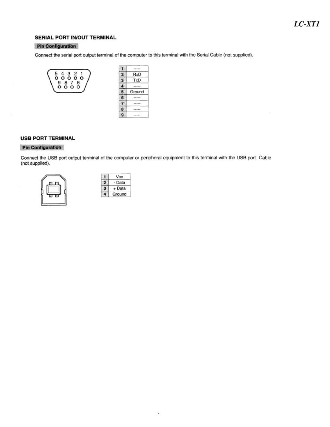 Eiki LC-XT1 instruction manual 