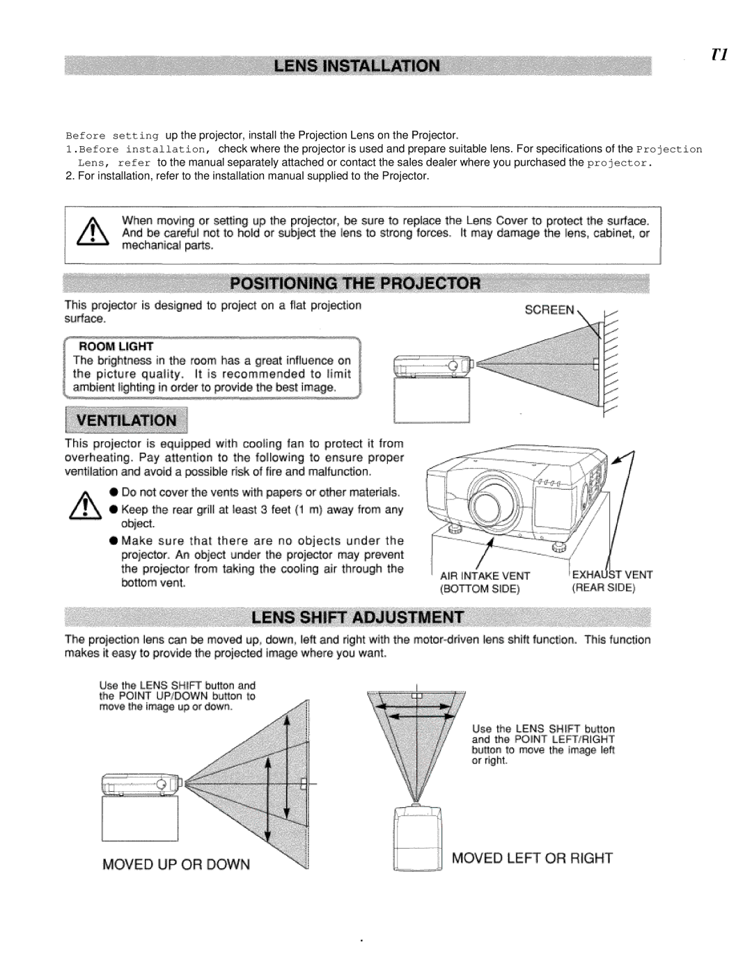 Eiki LC-XT1 instruction manual 