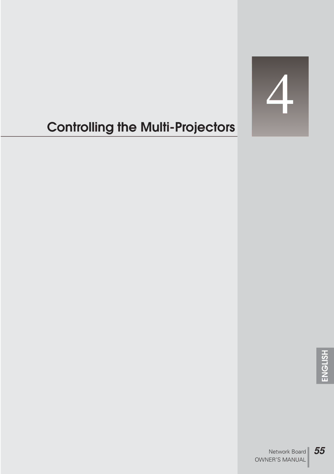 Eiki MD13NET owner manual Controlling the Multi-Projectors 