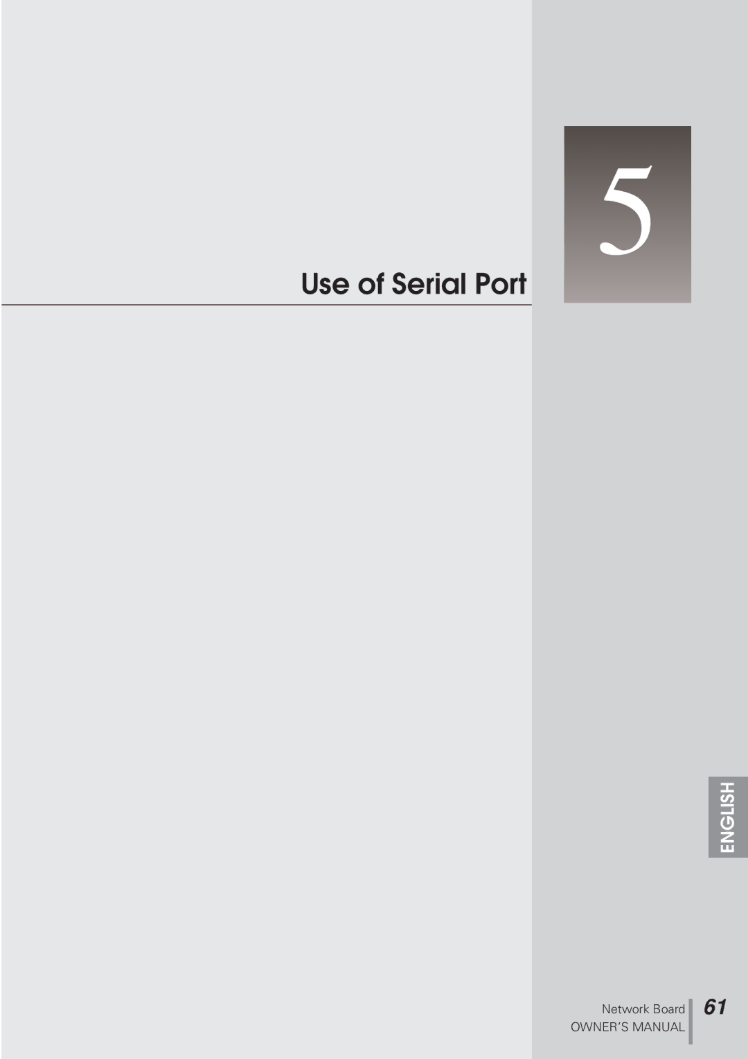 Eiki MD13NET owner manual Use of Serial Port 