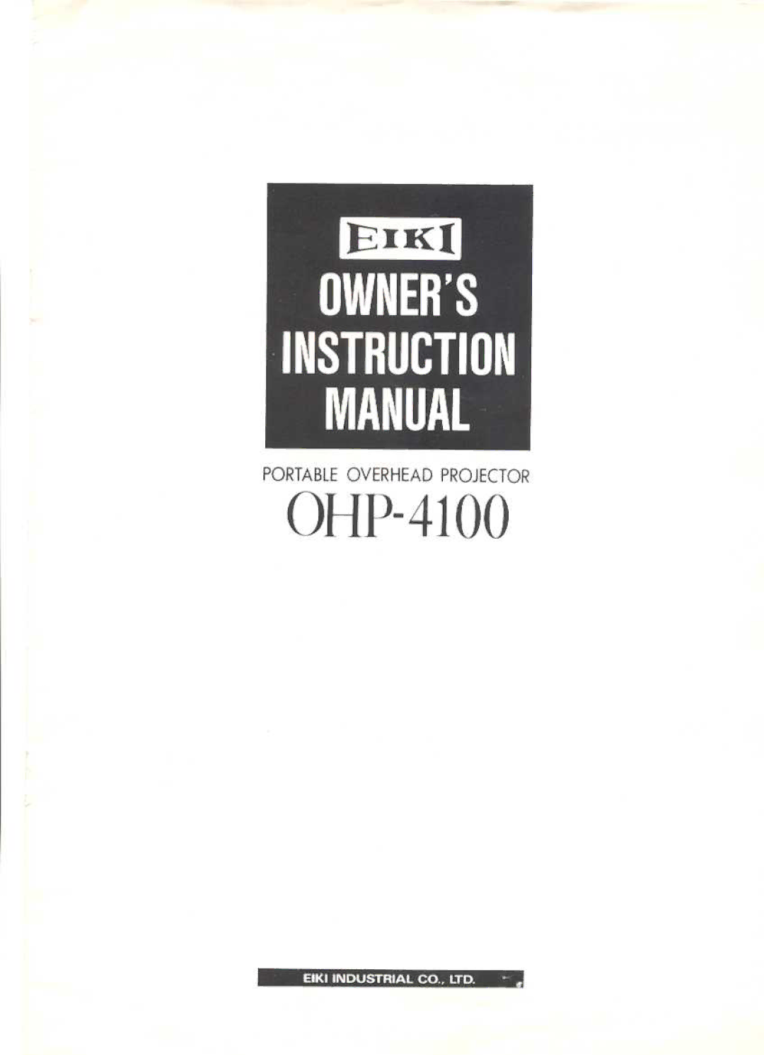 Eiki OHP-4100 manual 