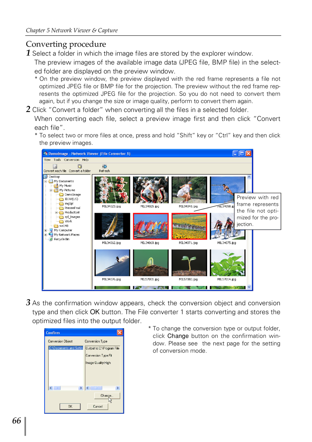 Eiki PjNET-20 owner manual Converting procedure 