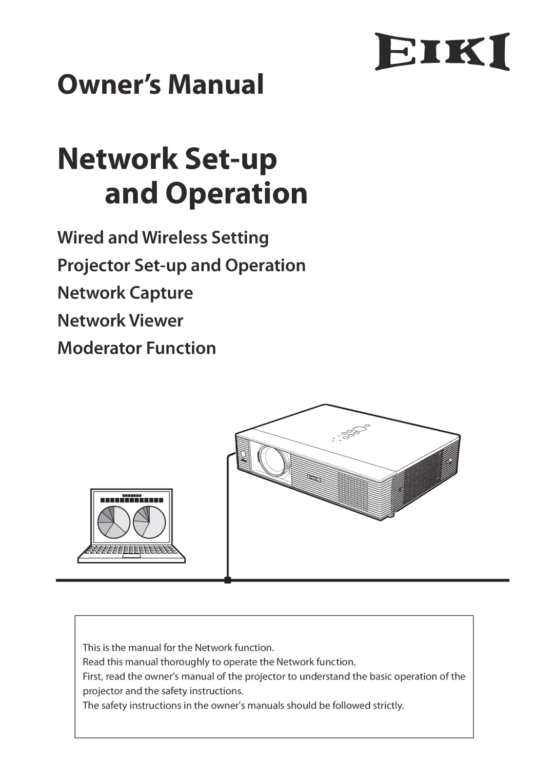 Eiki QXXAVC922---P owner manual Network Set-up and Operation 