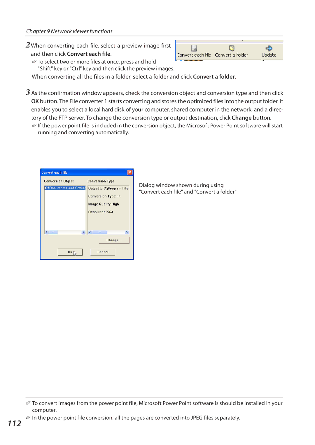 Eiki QXXAVC922---P owner manual Network viewer functions 