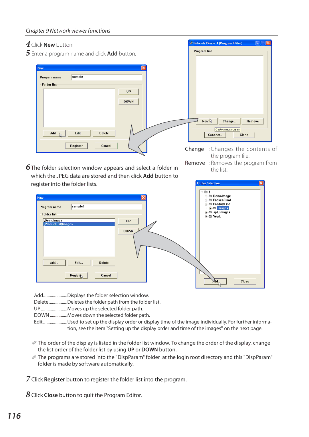 Eiki QXXAVC922---P owner manual 116, Program file, List 