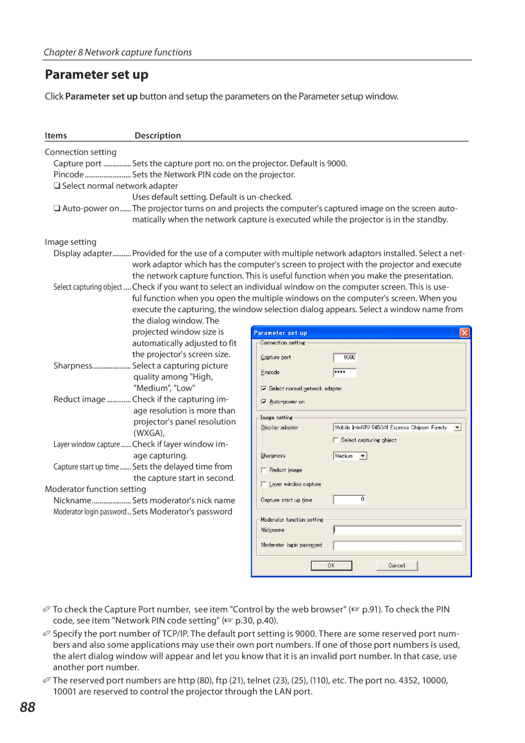 Eiki QXXAVC922---P owner manual Parameter set up 