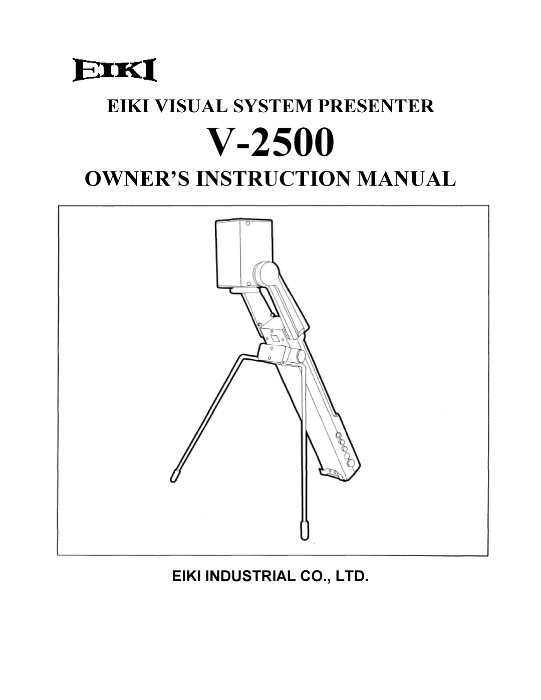 Eiki V-2500 instruction manual 