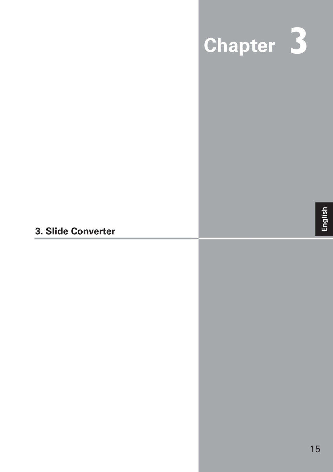 Eiki WL-10 owner manual Chapter, Slide Converter, English 