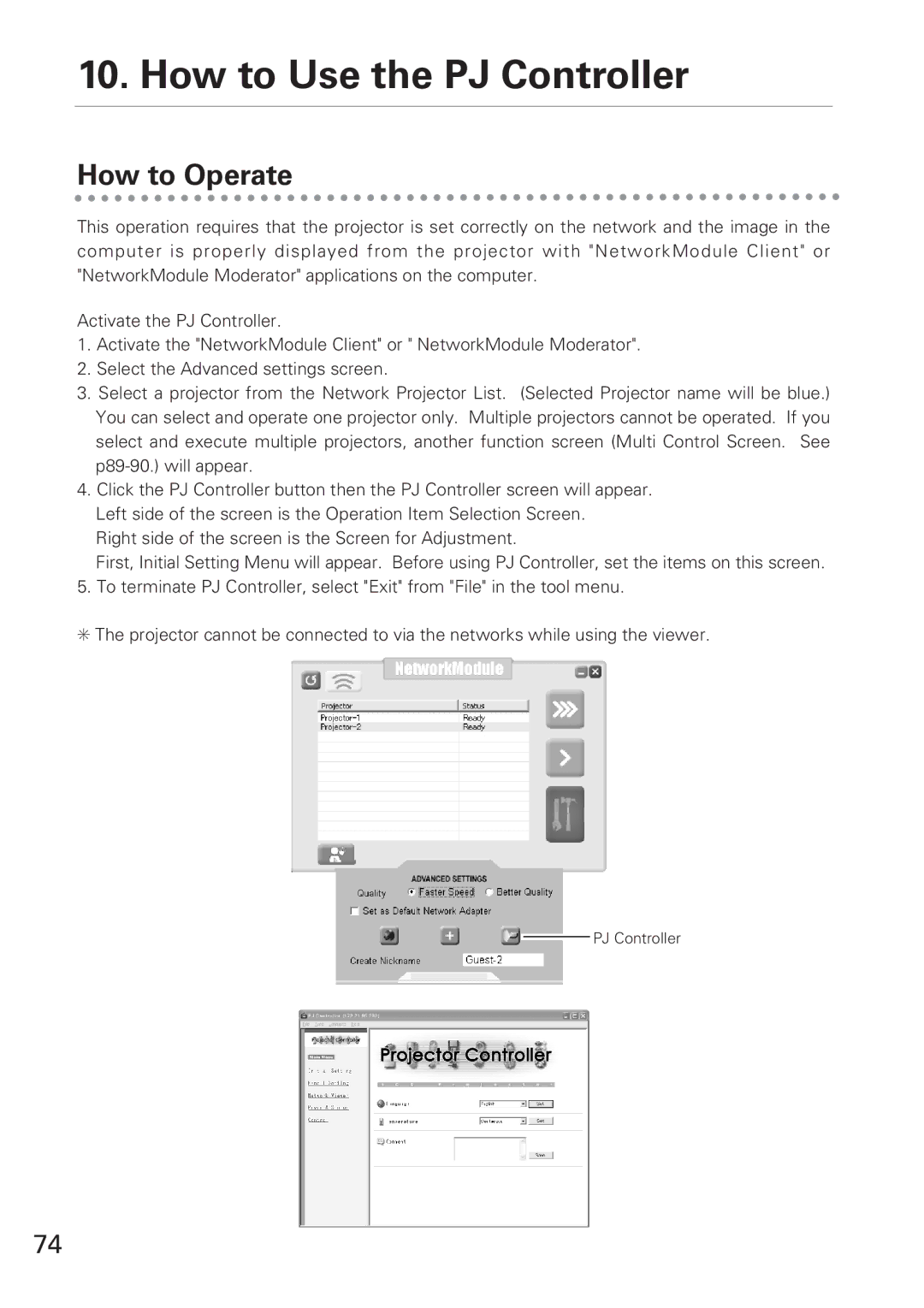 Eiki XG-705A owner manual How to Use the PJ Controller, How to Operate 