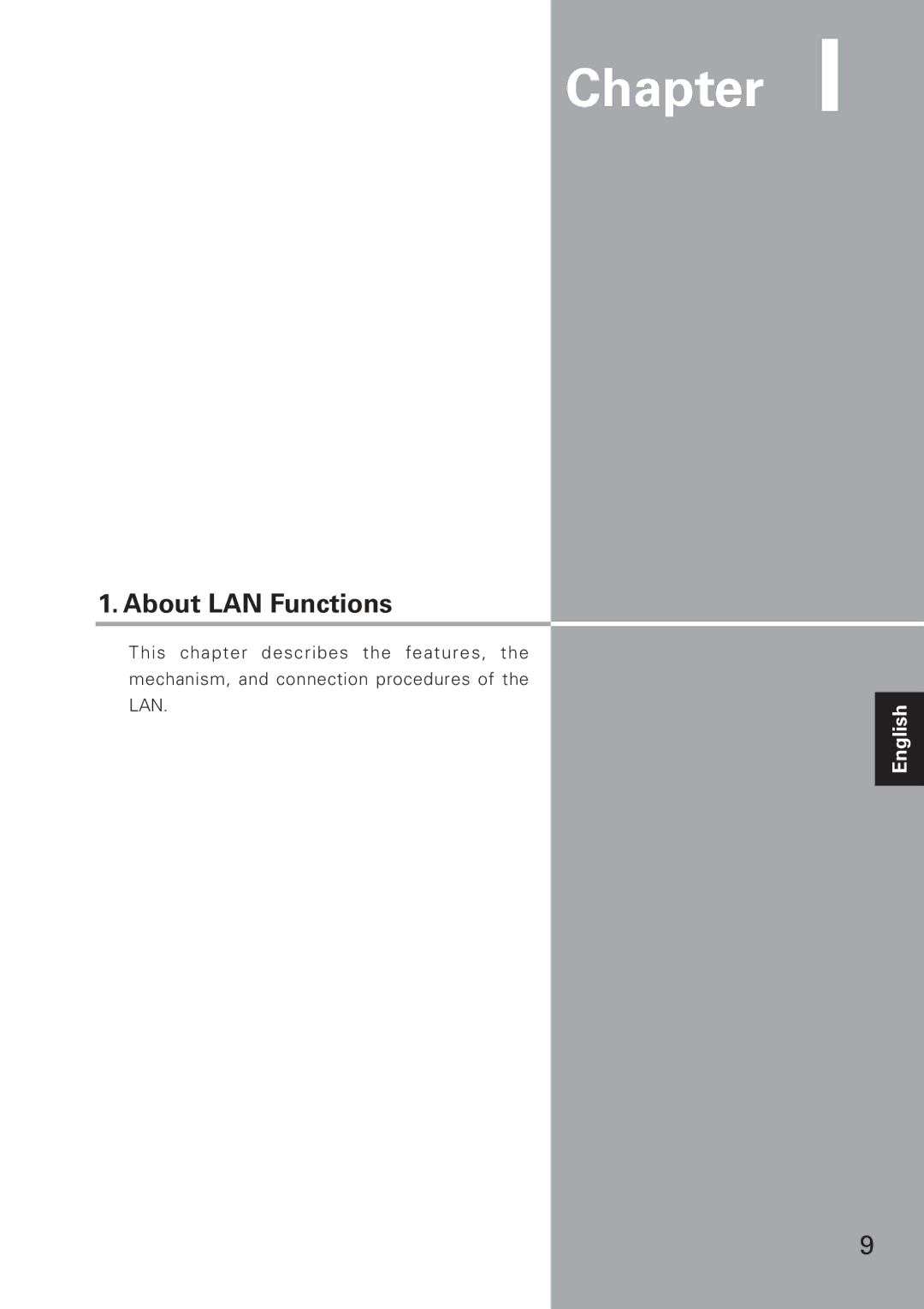 Eiki XG-705A owner manual Chapter, About LAN Functions 