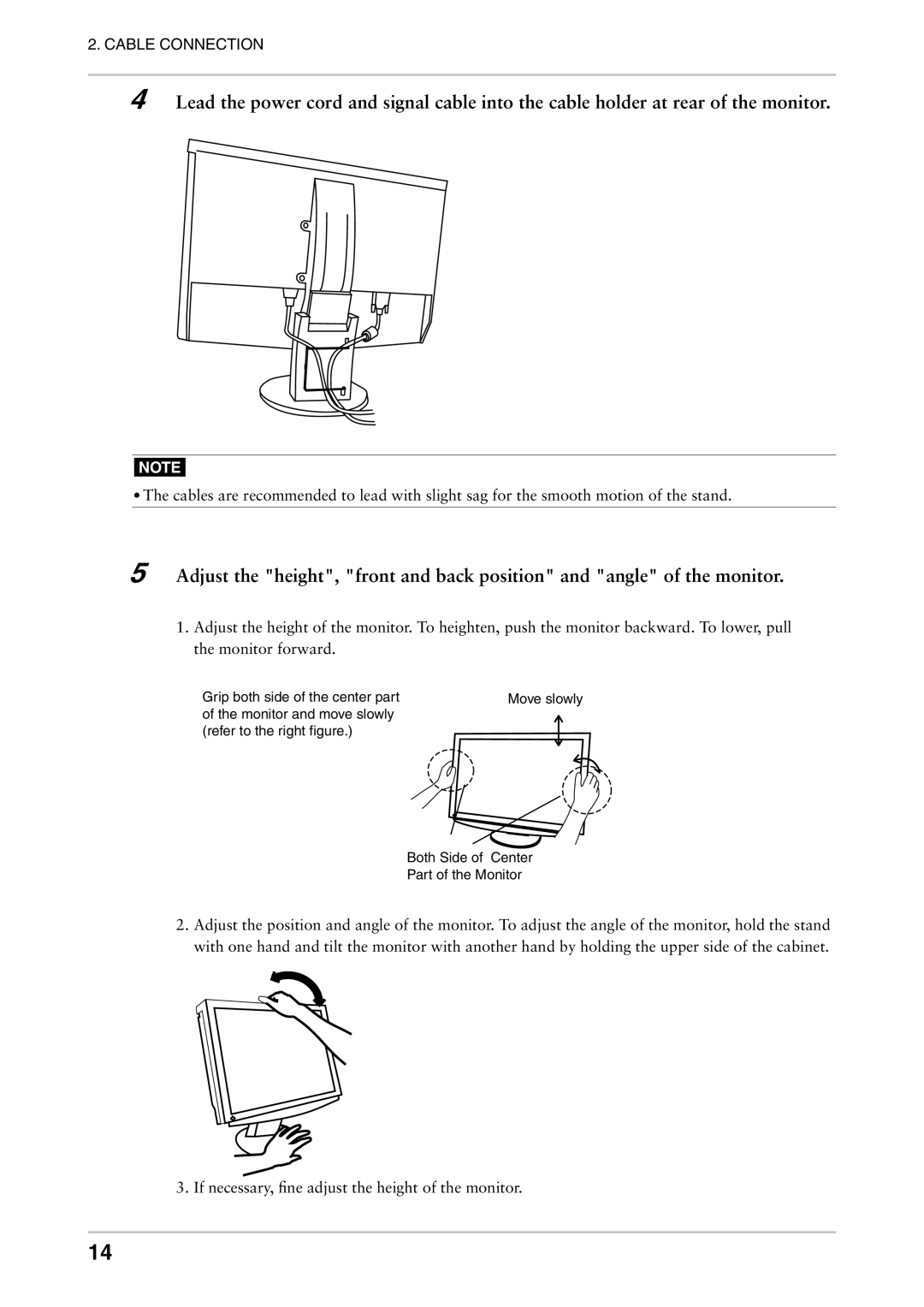 Eizo CE240W, CE210W user manual Cable Connection 