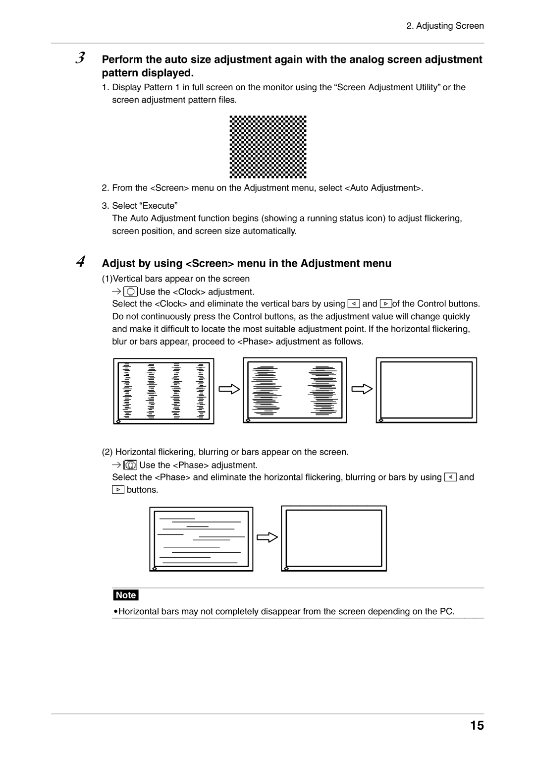 Eizo CG232W manual Adjust by using Screen menu in the Adjustment menu 